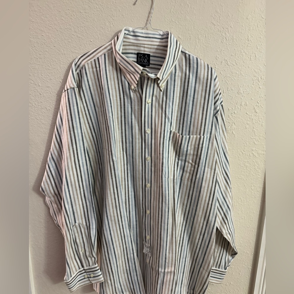 Joseph A Banks Travelers Dress Shirt New With Tags